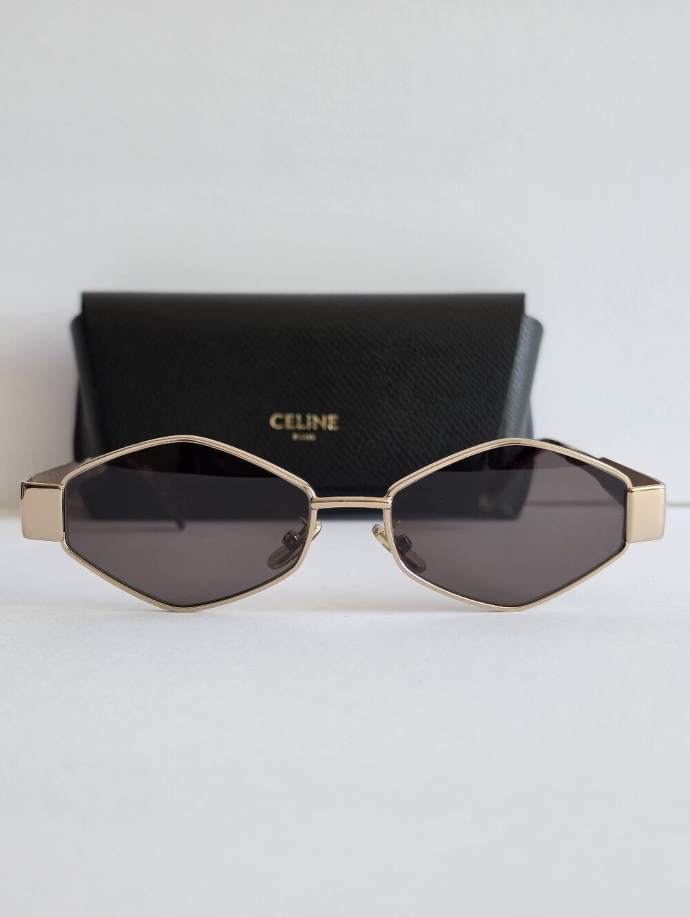 CELINE Metal Triomphe Geometric Sunglasses - Picture 2 of 11